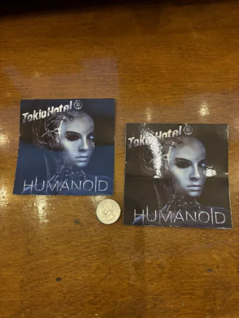 Tokio Hotel Humanoid Sticker Original Promo (set of 2 ) 4x4 + Free flag sticker