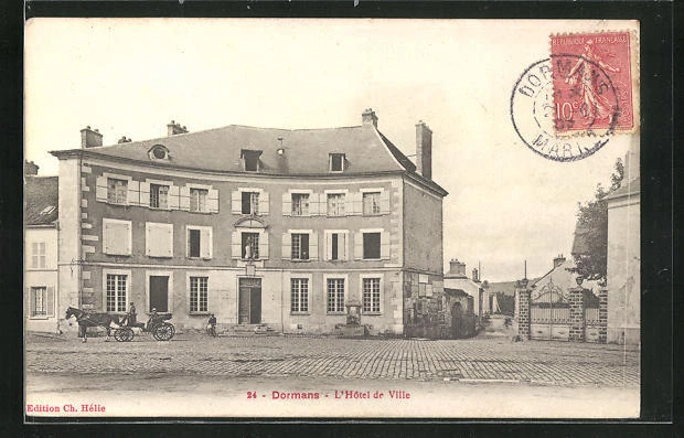 CPA Dormans, l´Hotel de Ville 1907