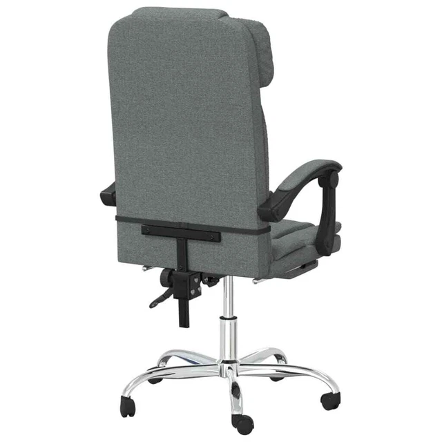 Fauteuil de massage inclinable de bureau Gris foncé Tissu 5