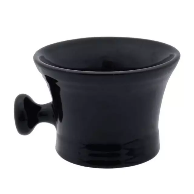 Ceramic Black Shaving Mug Bowl For Shave Soap and Cream Barbers Perfect Shaving