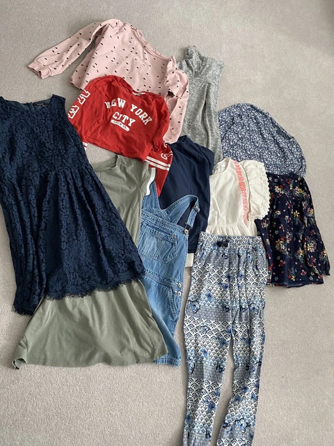 Girls 11 Piece Spring Summer Autumn Clothes Bundle Age 9-10 Years