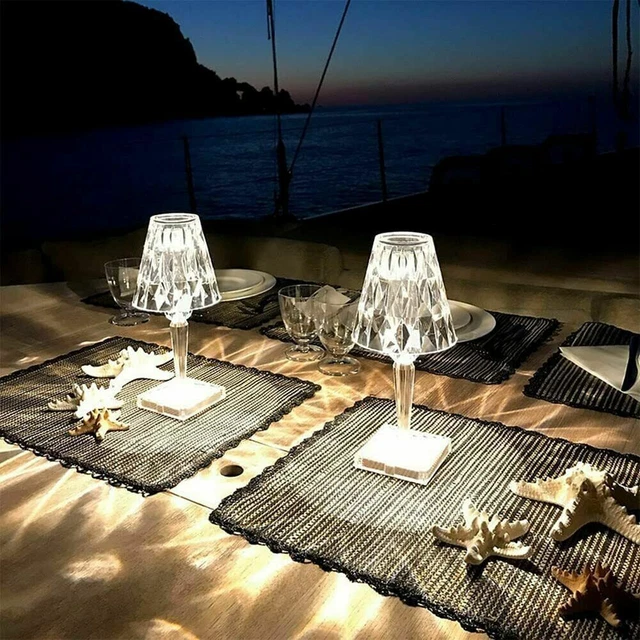 Lampada Da Tavolo Led Ricaricabile Per Bar Ristoranti Hotel Pub Senza Filo