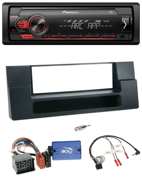 Pioneer DAB 1DIN MP3 Lenkrad USB Autoradio für BMW 5er Ablage Rundpin