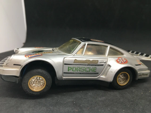 Scalextric ancien  Slot car Porsche 911 Turbo #6 gris 1/32 N° 09C circuit AUTO 2