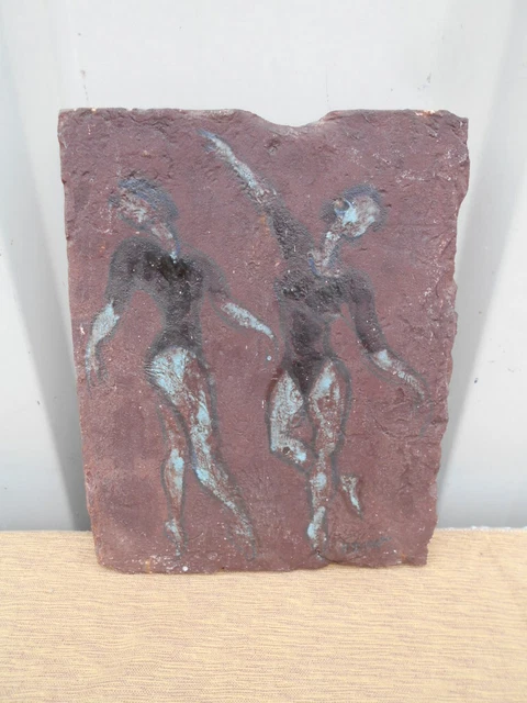 CARREAU CERAMIQUE "DANSEUSES" 1950/70 par "Henri-Georges DUPETIT"