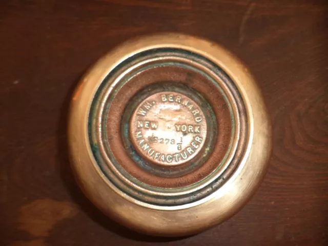 Copper Valve Antique W.m. Bernard New York Smoking Cigar Match Strike Ashtray