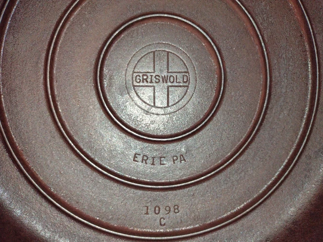 Griswold 1098 Cast Iron Skillet Cover Lid Top Only Restored