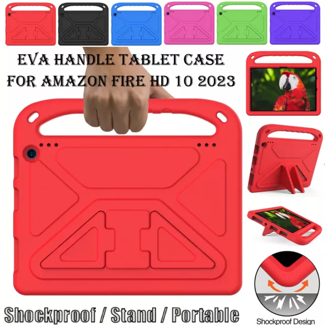 EVA Handle Case For Amazon Fire HD 10 2023 Tablet 10.1'' Shockproof Stand Cover