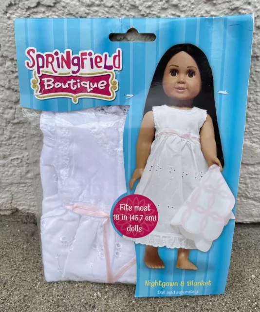 Springfield Boutique Nightgown & Blanket For 18" Doll American Girl Nightie New