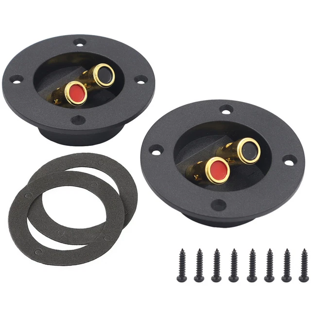 2 Pcs Speaker Box Terminal Audio Junction Box Wireless Plug Bass