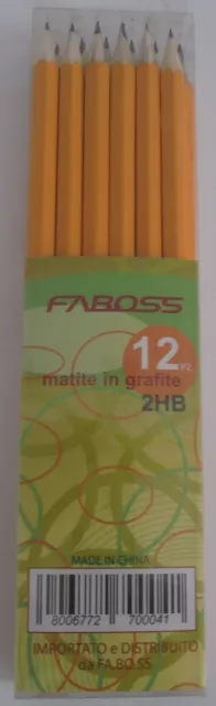 BLISTER 12 MATITE In Grafite 2Hb - Faboss EUR 3,00 - PicClick IT