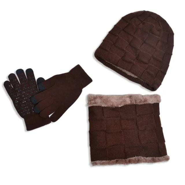 Chaleur d'hiver pour enfants chapeau tricoté écharpe et gants ensemble dans de