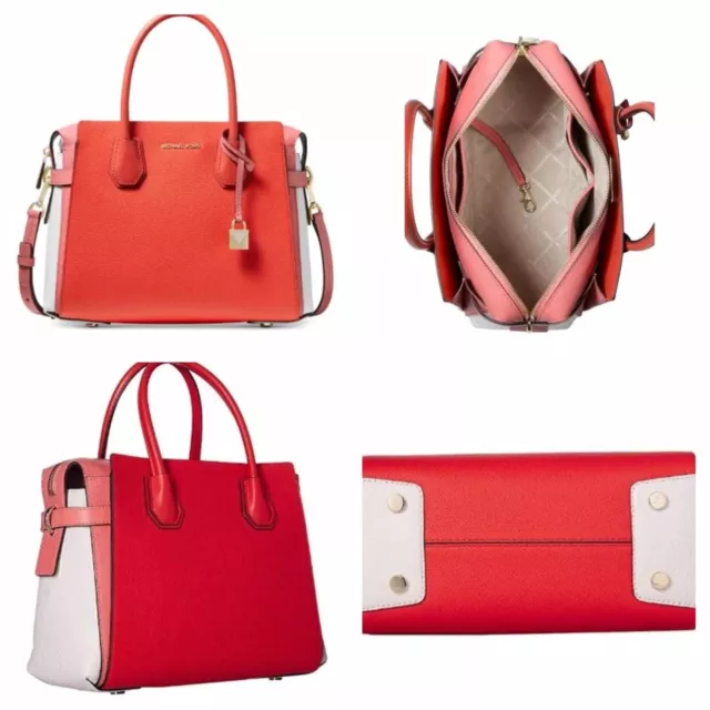 Mercer belted tricolor online pebble leather satchel