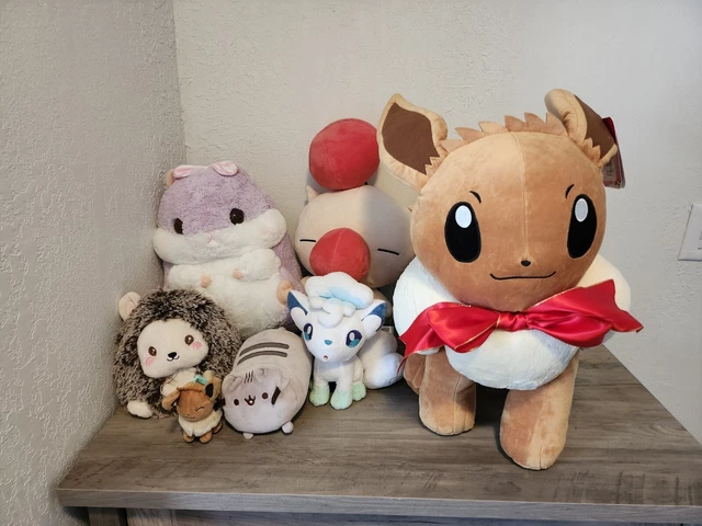 Plush Lot Amuse MOOGLE Vulpix Pokemon Eevee 24" GameStop Exclusive PUSHEEN
