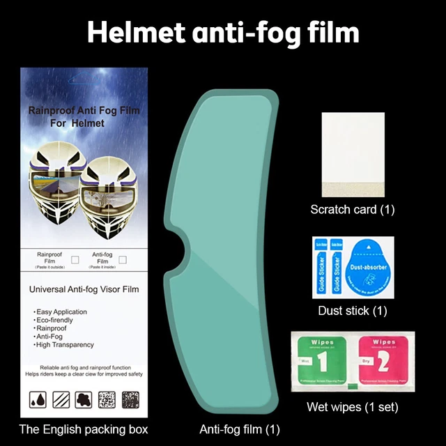 Universal Anti-Fog Helmet Lens Film Motorcycle Helmet Visor UV Resistant Patch