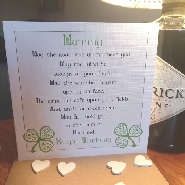 ALLES GUTE ZUM Geburtstag IRISCHER SEGNUNG Grußkarte personalisiert
