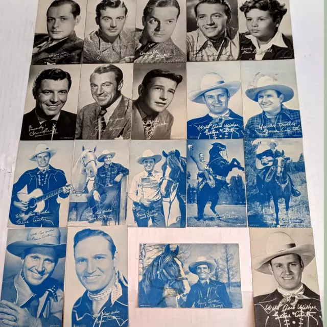 1940S/50S Exhibit/Arcade Card Lot Of 19 Cards 9 Movie Stars Actors / Celebrities