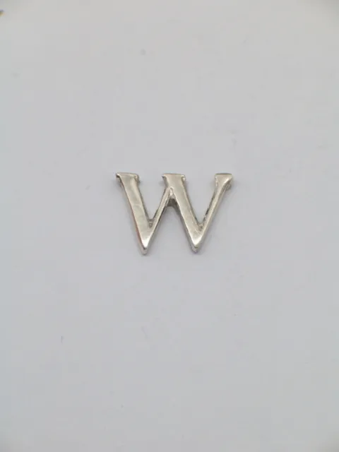 Broche De Veste Avec Initiale - W - en Argent 925 - Pins - Lettre - Alphabet