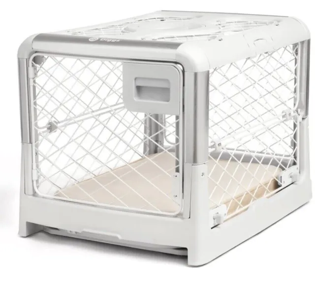 Diggs Revol Dog Crate Ash Medium New In Worn Box Portable Travel Dog Crate