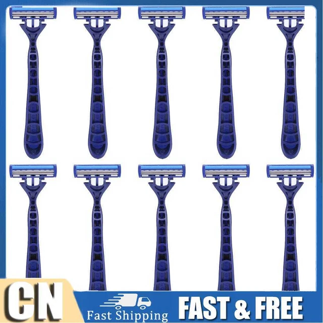 Afeitadora manual desechable portátil de 3 capas cuidado facial con afeitadora de viaje (10 piezas)