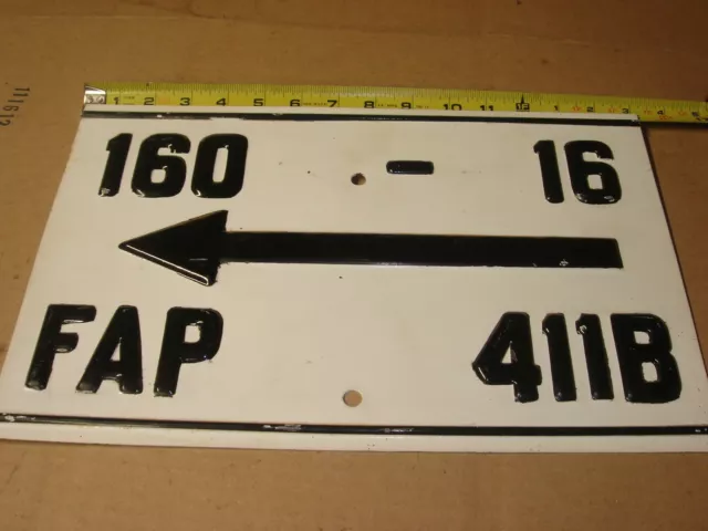 Vintage Rare Embossed US Route 160 FAP Federal Aid Primary Kansas Highway Sign