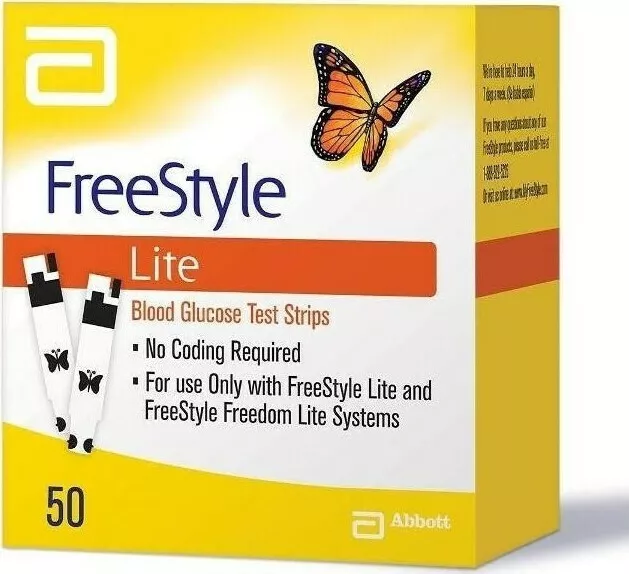 Freestyle Freedom Lite Blood Glucose Test Strips 50pcs  Diabetic Test Strips EU