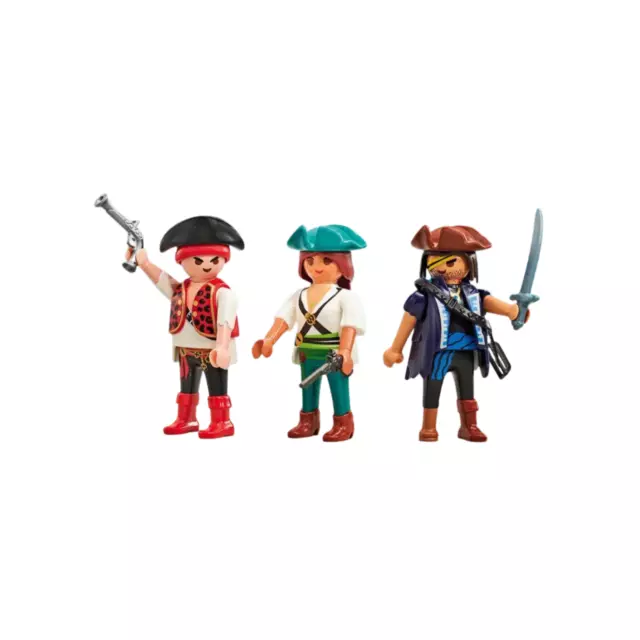 Playmobil Plus 9884 3 Pirates Lot Figurines Accessoire Jeux Construction de Noël