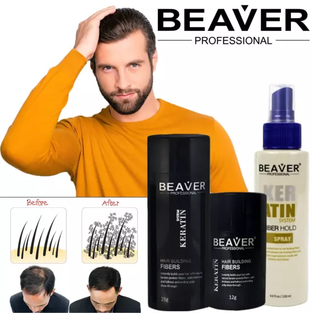 Beaver Keratin Haarverdichtungsfasern Haarausfall Natürlich Wirkende Abdeckung