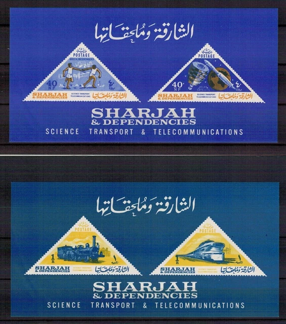 Sharjah: Block 12+13 ** postfrisch / Wissenschaft 1965
