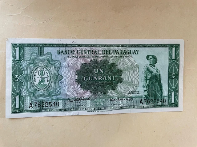 1952 Banco Central Del Paraguay 1 UN Guarani