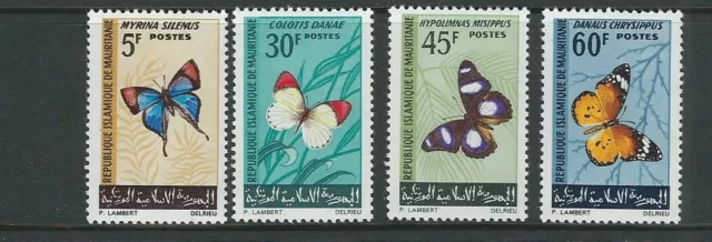 Mauretanien 1966 Schmetterlinge (Scott 212-215) VF MNH Gute Set