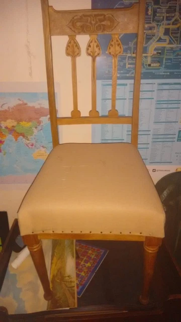 arts and crafts oak dining chairs