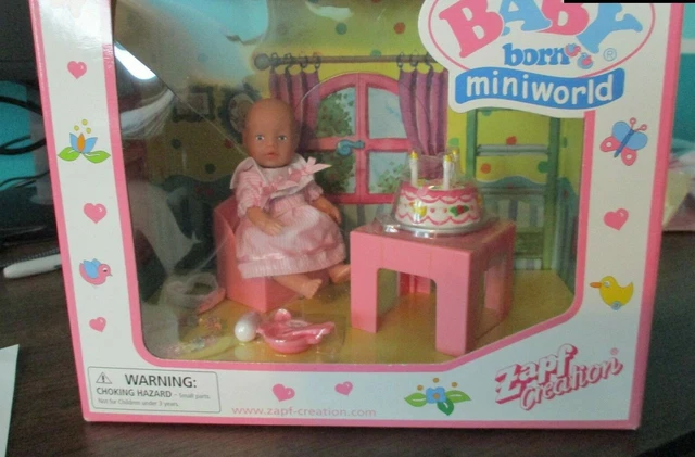 New In Box Baby Born Miniworld HAPPY BIRTHDAY Zapf Creation Mini