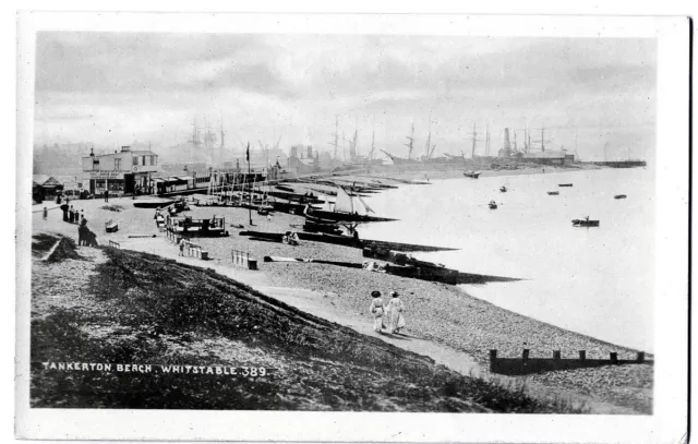 RP WHITSTABLE Tankerton Beach OYSTER BOATS Refreshments FAIGROUND RIDES Kent