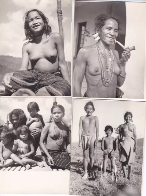 11 Photos 1920 Montagnards Moïs Indochine femmes nues Nude Vietnam Asie ethnique