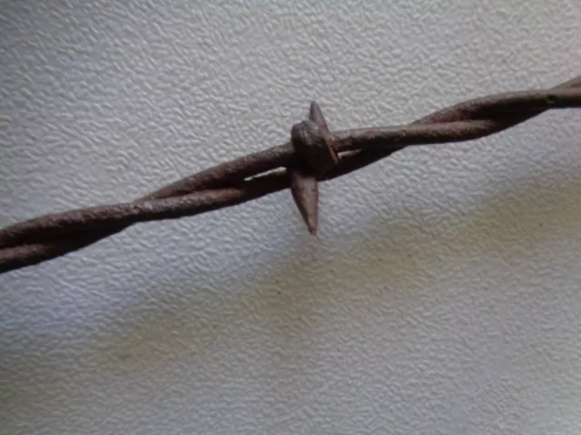 Antique Barbed Wire, #421 B, MERRITT GREENE two point tapered barbs