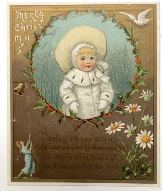 Louis Prang Co / 1881 large Christmas card from the Prang Co