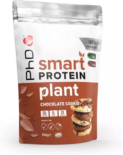 PhD Nutrition Smart Plant Protein Powder Low Calorie in Various Flavours 500g