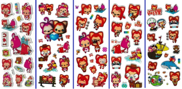 3D puffy Stickers ALI the FOX 🦊 I 💔