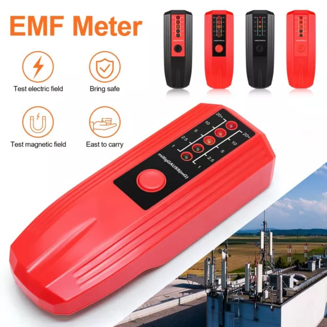 Radiation and EMF Meter for Testing Gamma Ray Dosimeter with LED Indicators