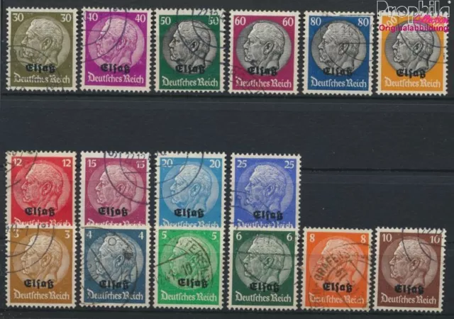 Briefmarken Elsaß (Dt.Bes.2.WK.) 1940 Mi 1-16 gestempelt (9958942