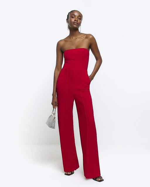 Lavish alice red jumpsuit outlet