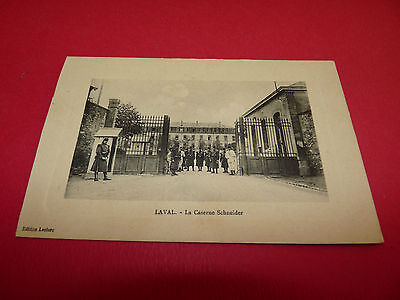 CPA postcard 1920 barracks schneider laval mayenne militaria