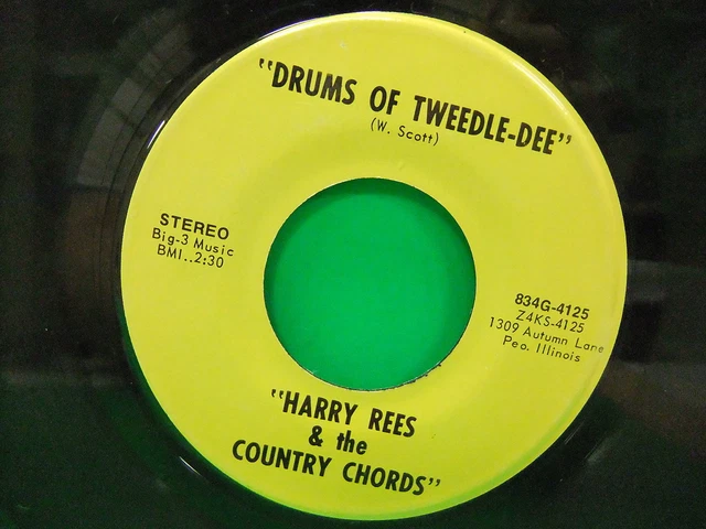 HARRY REES & The Country Chords Drums Of Tweedle-De 60s 45 Big 3 Music ...