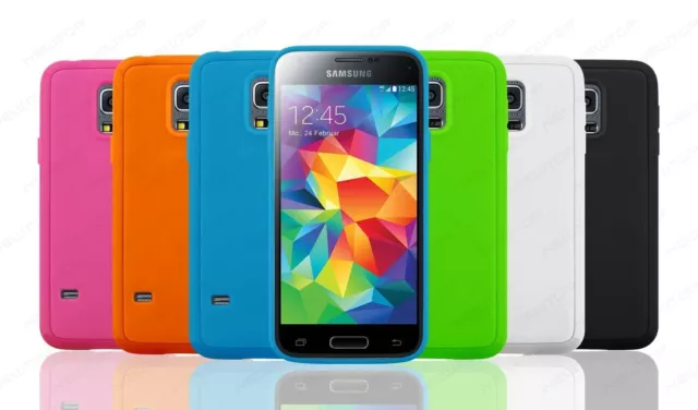 Cover Per Samsung Galaxy S5 Mini Custodia Protezione In Silicone Colore A Scelta