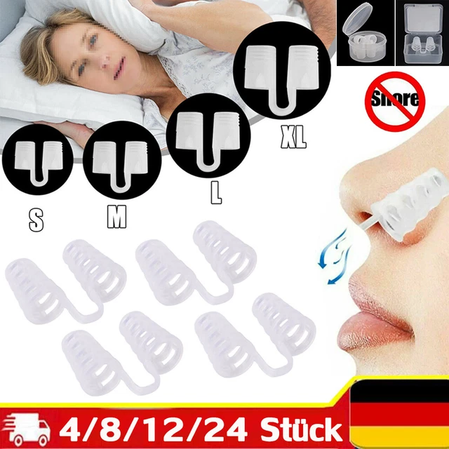 4/8/12/24x Antischnarch Nasenclip Nasenspreizer Schnarchstopper Anti Schnarchen