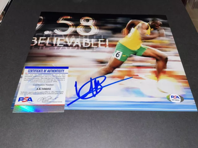 Usain Bolt Signed 2016 RIO Olympics 8x10 Photo 9 Gold Medals Jamaica PSA/DNA #12