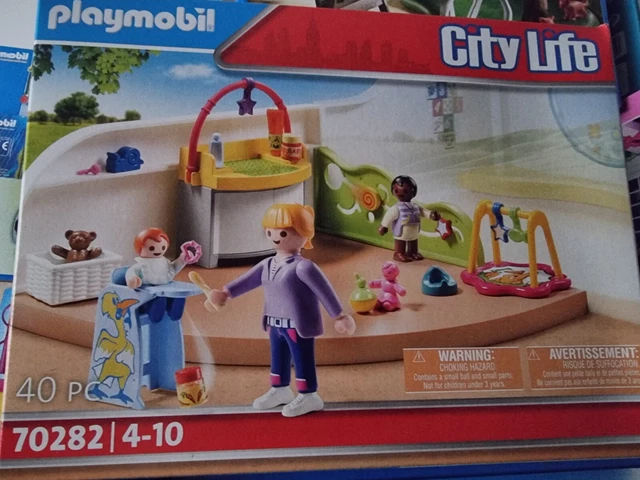Lot Playmobil Vintage 3290 – Crèche/garderie, Années 80, City Life, D’occasion