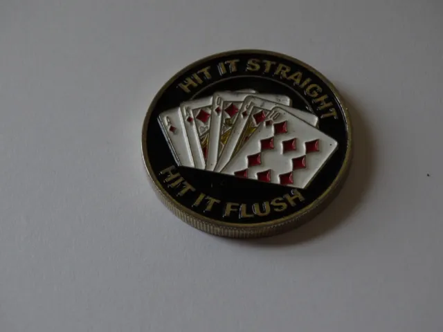 Hit it straight hit it flush heavy card protector coin