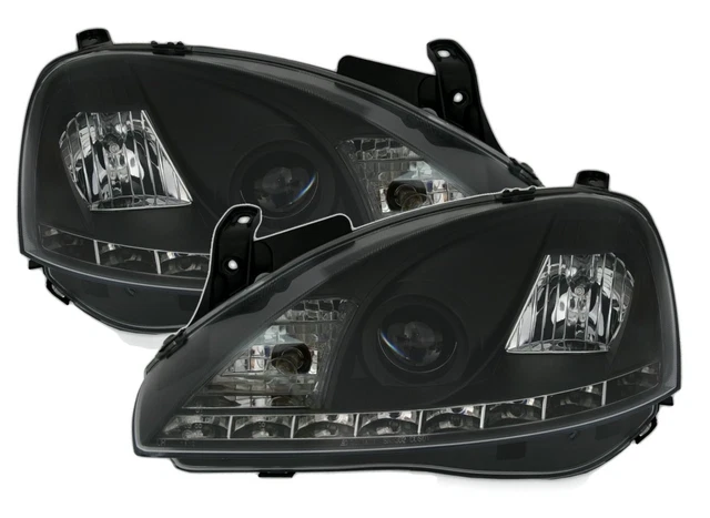 Fari Angel Eyes Opel Corsa C 01-06 Nero (Cod. FK-FKSFSOP7003